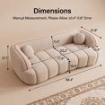 thumbnail image 2 of LUCKHAO 98.4" Modern Compressed Cloud Sofa, 3-Seat Corduroy Couch, No Assembly Sofa-in-a-Box, Camel, 2 of 8