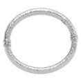 thumbnail image 2 of Auriga Fine Jewelry 925 Sterling Silver Rhodium-plated Polished Hammered Bangle for Women, 2 of 6