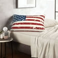 thumbnail image 6 of Sikiie Vintage American Flag Print Plush Pillow Cover, Wrinkle-proof and Stain-resistant Pillow Protector without Pillow Core, Home Decoration-16"x24", 6 of 6