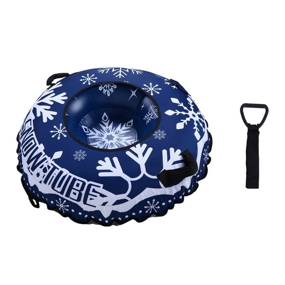 Inflatable Snow Sled Winter Snow Tube Blow Up Snow Tube Inflatable Snow Tube Sled Heavy Duty Snow Tube For Sledding With Handles Tow Rope Winter Outdoor Toy For Boys Girls Adults
