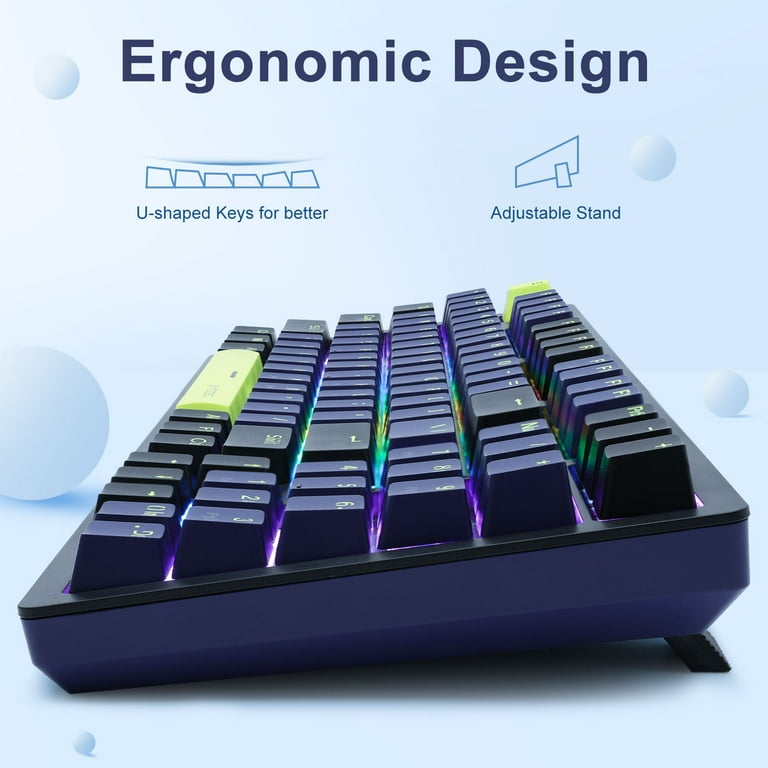 E-YOOSO Z-94 Mechanical Keyboard Rainbow Backlit, 94 Keys 90