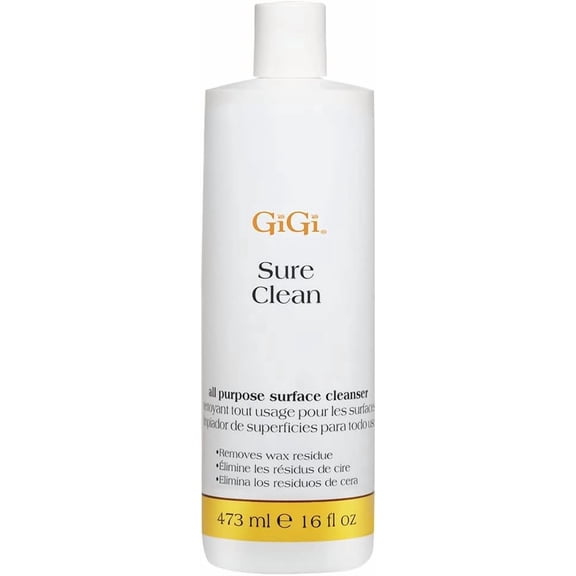 GiGi Sure Clean Wax Remover, All Purpose Surface Cleaner for Warmers and Salon Equipment, 16 fl oz