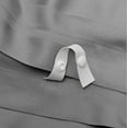 thumbnail image 5 of PURE BAMBOO King Size Duvet Cover Set - 100% Organic Bamboo, Luxuriously Soft and Cooling - 3 Piece Set - 1 King Button Closure Duvet Cover with Ties, 2 Pillowcases (King, Jacquard Stone), 5 of 6