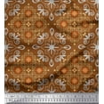 thumbnail image 1 of Soimoi Viscose Chiffon Fabric Filigree Damask Print Fabric by the Yard 42 Inch Wide, 1 of 3