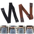thumbnail image 4 of Miangastore 2Pack Multi-functional Women's Waist Belt Jeans Belt Coffee PU Invisible, 4 of 8