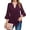 Dark Purple, variant on Weaedear 3/4 Sleeve Tops for Women Dressy Casual V Neck Chiffon Blouse Work Shirts