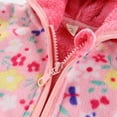 thumbnail image 6 of WIBACKER 1-6T Toddler Girls Polar Fleece Warm Jacket Baby Girls Spring Fall Zip-up Lightweight Long Sleeve Coat for Kids - Pink Flowers, 6 of 8