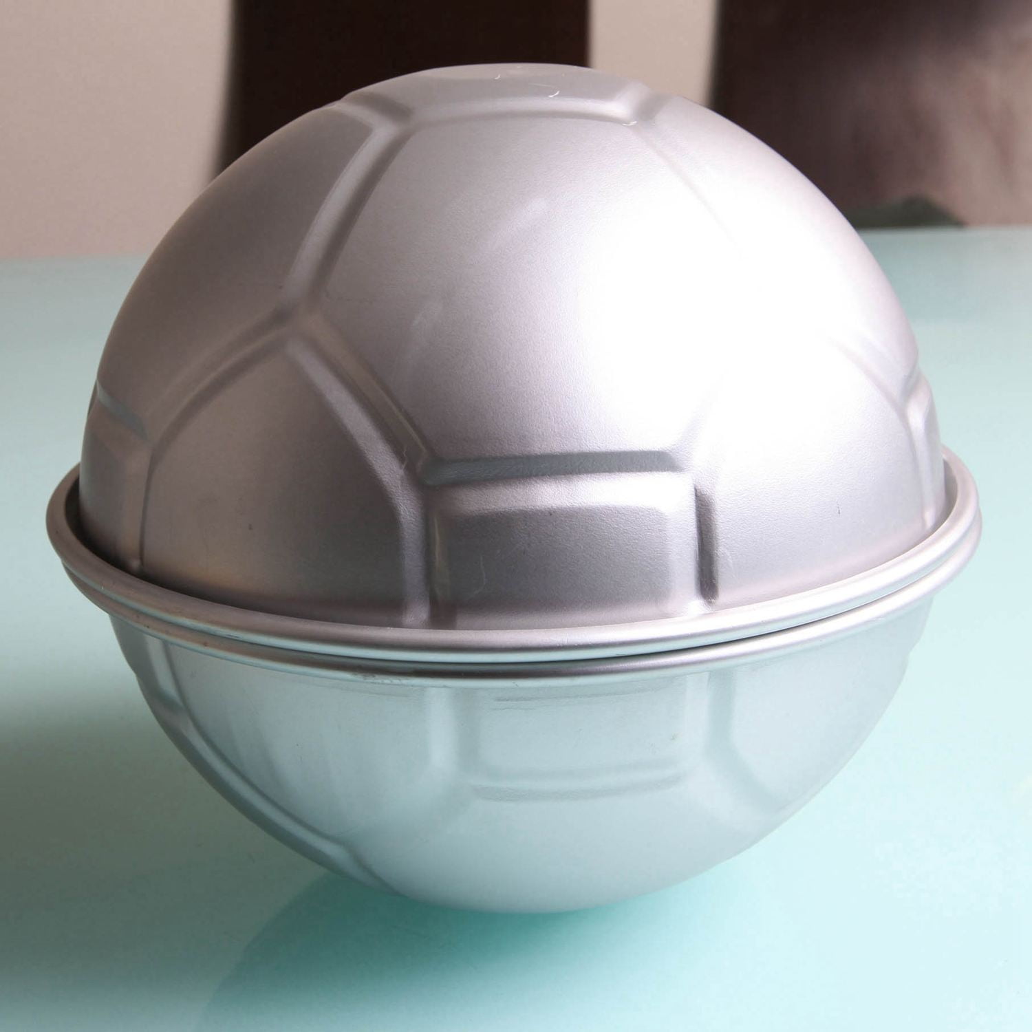 Cake decorating supplies Dubai - Aluminum Haft Ball Football Cake Pan - 49  AED Attractive styling and easy to operate mold, is your good helper for  baking DIY. Color: Sliver. Available in