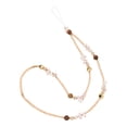thumbnail image 1 of Correa de cadena larga para teléfono, elegante cordón con cuentas para teléfono, decoración para , regalo ideal, correa de muñeca decorativa Rosa, 1 of 8