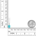 thumbnail image 6 of Gem Stone King 1.51 Ct Oval Green Turquoise White Diamond 10K White Gold Pendant with Chain, 6 of 6