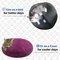 thumbnail image 2 of Yeti Pet Cave Bed for Cats, Dogs and Other Small Pets or Critters, 100% New Zealand Wool, Purple, 1 Count, 2 of 8