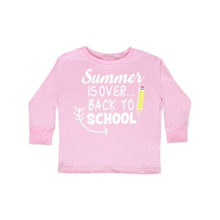 

Inktastic Summer is Over Back to School with Pencil Gift Toddler Boy or Toddler Girl Long Sleeve T-Shirt