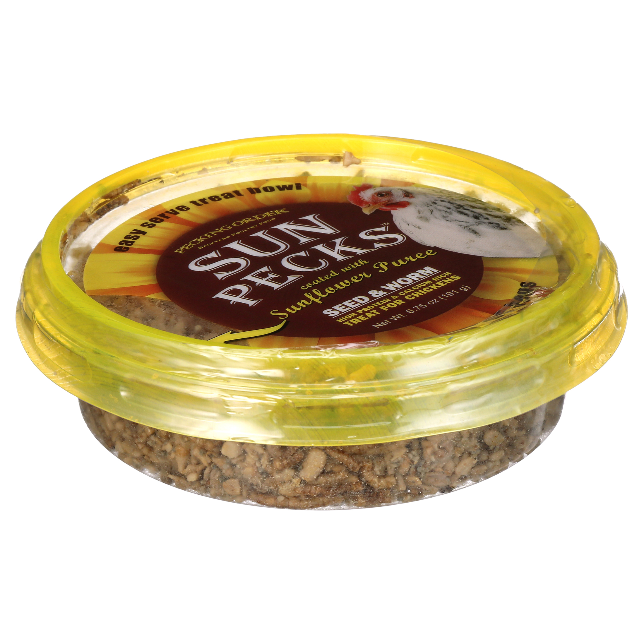 Red River Commodities Pecking Order Sun Pecks Seed & Worm Treat for Chickens, 6.75 oz.