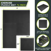 ProsourceFit Extra Thick Puzzle Exercise Mat 3/4 EVA Foam Tiles