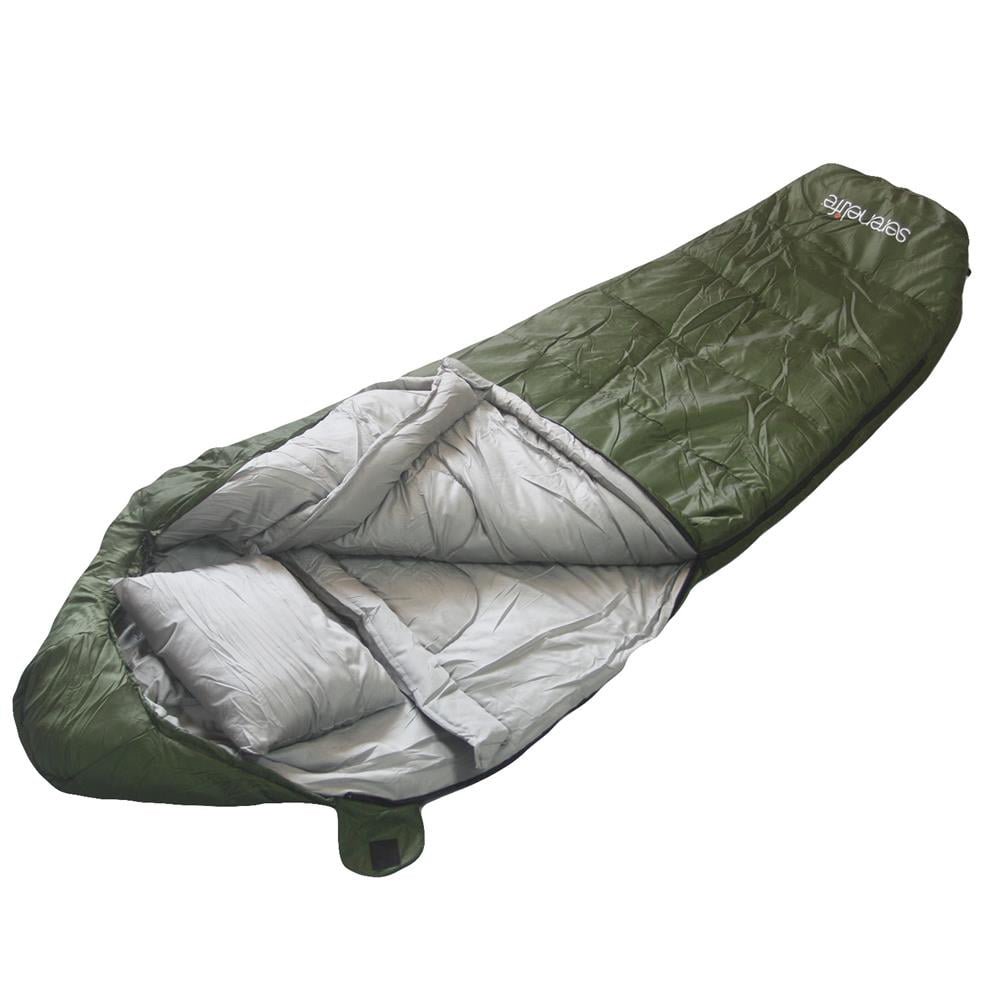 4Season Mummy Envelope Sleeping Bag Single Person Camping Hiking Case Waterproof 