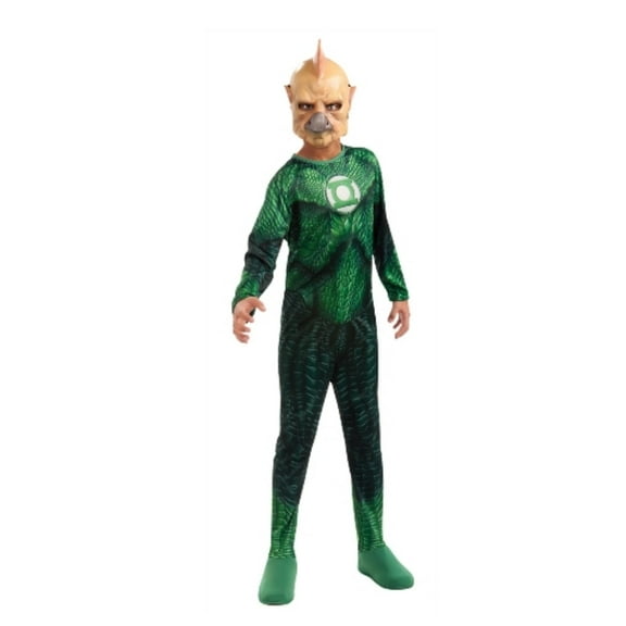 Green Lantern Boys Tomar Re Costume with Mask & Ring S
