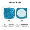 thumbnail image 6 of Gaeub Blue Glitter Square Chair Seat Covers, Stretch Fitted Printed Chair Seat Cushion Cover for Kitchen, Office - One Size, 6 of 9