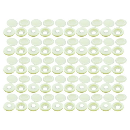 

100x Screw Covers to Use Screws Caps for Cupboard Garden Cabinet Yellow