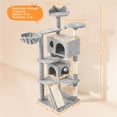 thumbnail image 3 of Yaheetech 57.4" Height Cat Tree Tower with 2 Condos & Dangling Ball, Light Gray, 3 of 8