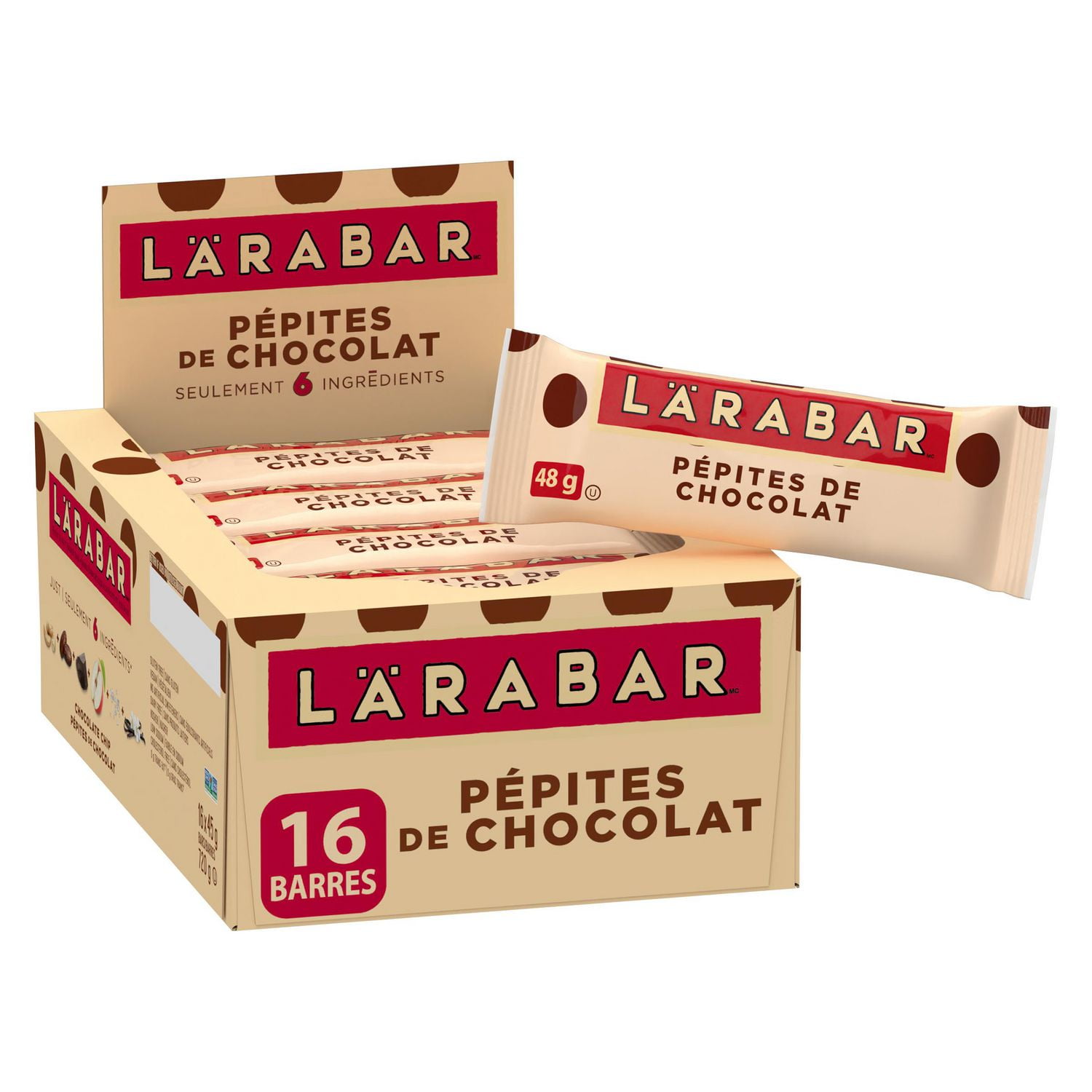 Larabar Gluten Free Chocolate Chip, 16 bars x 45 g, 720 g