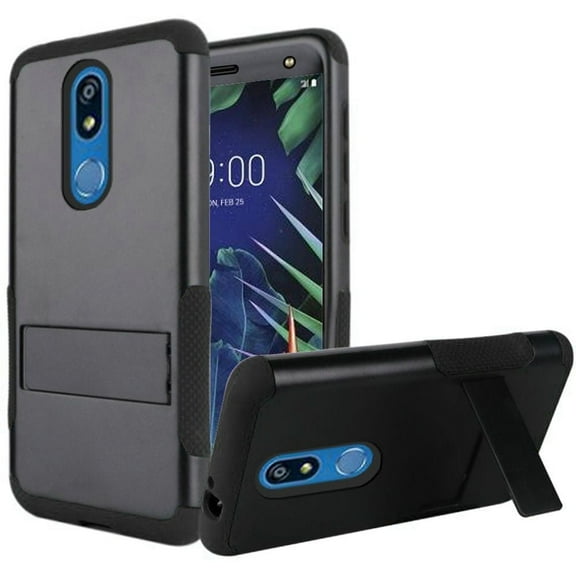 GSA Snap-On Hybrid Case w/Kickstand for LG K40, Harmony 3 - Black