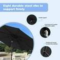 thumbnail image 3 of Devoko 9FT Patio Umbrella Outdoor Table Umbrella with 8 Sturdy Ribs, Black, 3 of 7