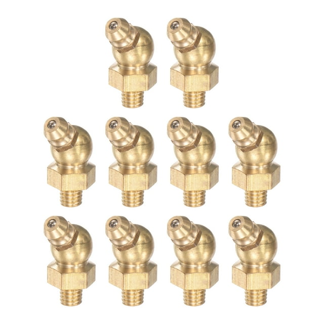 Unique Bargains Raccord Hydraulique en Laiton 45 Degrés Filetage M6 x 1mm Lot de 10