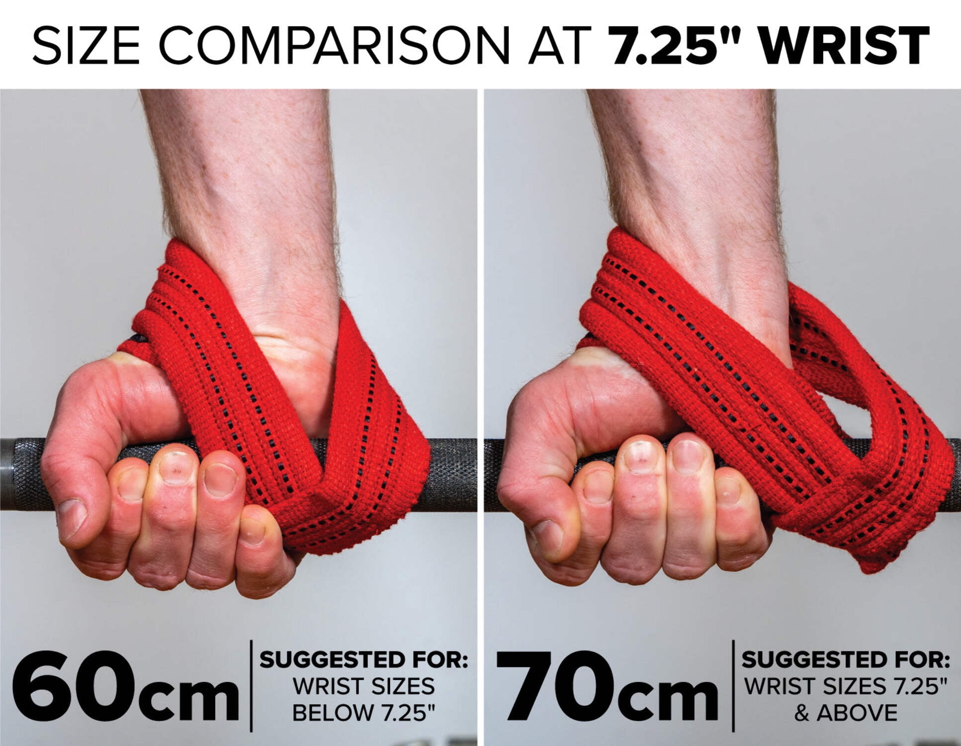 Serious Steel Fitness Figure 8 Straps | Deadlift Straps |Lifting Straps (70 Centimeters - Red) | Unisex