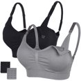 thumbnail image 1 of Body Silk Seamless Maternity Nursing Bra with Pads, Extenders & Clips, 1 of 7
