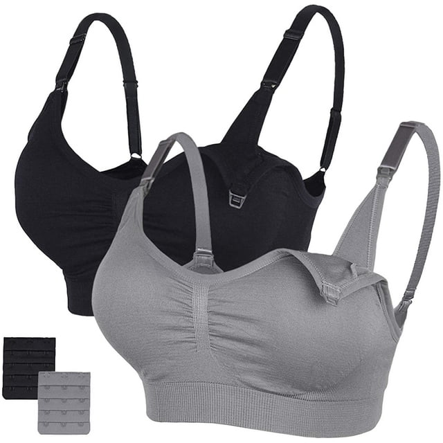 Body Silk Seamless Maternity Nursing Bra with Pads, Extenders & Clips