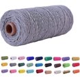 thumbnail image 1 of (109 yardas/1,5 mm/35 colores opcionales) 109 cordón de macramé para manualidades, hilo de macramé de algodón para panadero, fabricación artesanal, cuerda para tejer, suministros para decoración de bo, 1 of 4