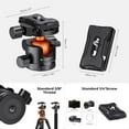thumbnail image 2 of K&F CONCEPT 32mm Metal Tripod Ball Head, 360 Degree Rotating Panoramic with 1/4 inch Quick Release Plate Bubble Level for Monopod Camera Camcorder 26.4lbs/12kg Load Capacity, 2 of 13