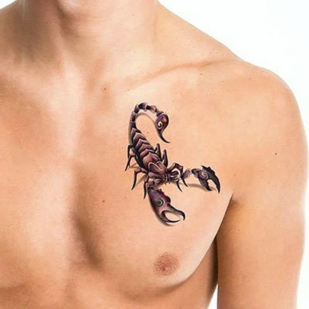 BetterZ 1 Sheet Men Fashion Cool Funny 3D Scorpion King Temporary Waterproof Tattoo Sticker BetterZ 1 Sheet Men Fashion Cool Funny 3D Scorpion King Temporary Waterproof Tattoo Sticker