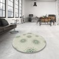 thumbnail image 3 of Ahgly Company Indoor Square Patterned Light Yellow Beige Novelty Area Rugs, 7' Square, 3 of 6
