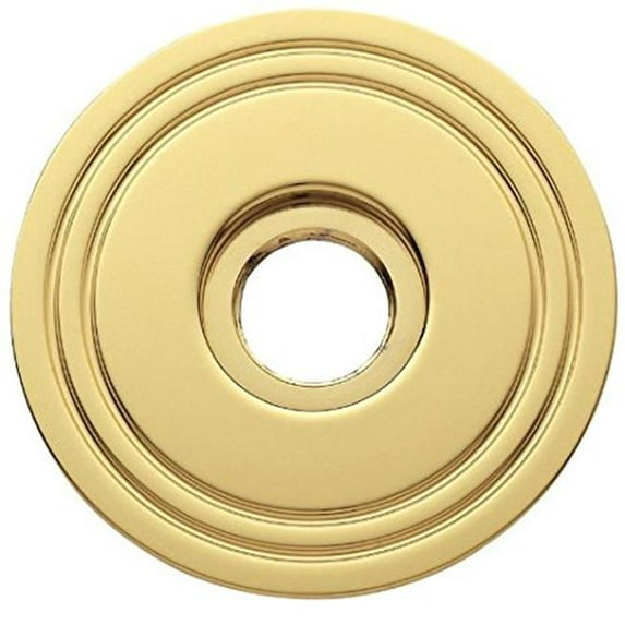 Pair of Estate Rosettes for Privacy Functions, Polished Brass