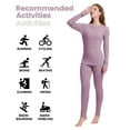 thumbnail image 4 of Womens 100% Merino Wool Base Layer Sets for Ski Lightweight Thermal Underwear, 4 of 6