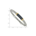 thumbnail image 3 of Gem & Harmony 2.15 Carat (Ctw) Blue Sapphire Bangle Bracelet in Sterling Silver for Women, 3 of 5