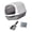 Gray, variant on AOOOWER Enclosed Cats Litter Box with Removable Top to Maintain Freshness Easy Access