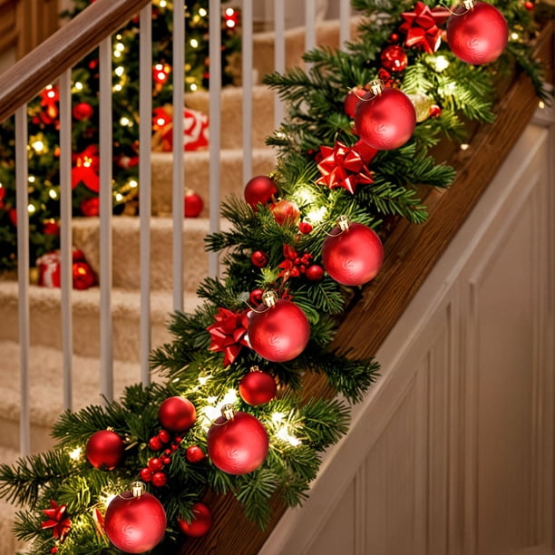Adornos Navideños, 8 Bolas Navideñas Flocadas, Juego de Decoración Navideña, Varios Estilos de Adornos para Árboles de Navidad, Se Pueden Usar para Otras Fiestas.