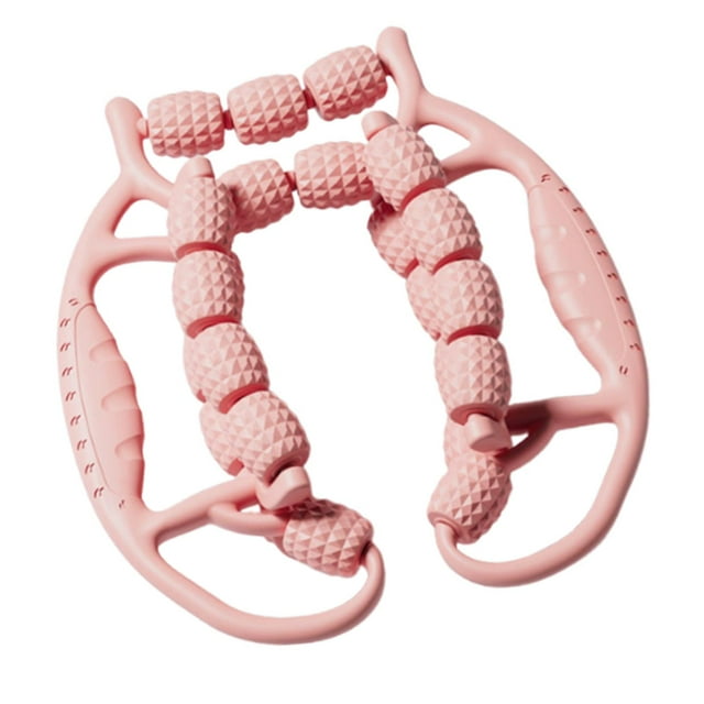 Bunblic Leg Massage Roller Muscle Roller Manual Multifunctional Circular Leg Clamp Deep Tissue Massage Tool for Exercise Bodybuilding Pink