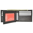 thumbnail image 3 of Mens Black Bifold Card ID Key Holder Genuine Leather Wallet 2552, 3 of 6