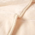 thumbnail image 2 of JML Luxury Embossed Floral Fleece Blanket Beige Microfiber Reversible, 2 of 5