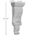 thumbnail image 2 of 4 3/4"W x 2 3/4"P x 12 1/4"H Legacy Acanthus Corbel, 2 of 2