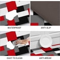 thumbnail image 4 of Black Red Grey White Kitchen Rug Anti-Fatigue Kitchen Mat for Floor Abstract Art Geometric Waterproof Non-Slip Kitchen Mat and Rug 17.3"x29.5" PVC Kitchen Floor Rug Mat for Home Sink Laundry, 4 of 6