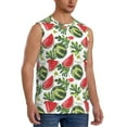 thumbnail image 2 of Balery Watermelons Men's Sleeveless Muscle Shirts Workout Tank Top, Moisture Wicking, Odor Protection-Medium, 2 of 8