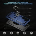 thumbnail image 7 of Decase Compatible with Samsung Galaxy S25 2025 Case+1-Pack Tempered Screen Protector, Military Grade Drop Protection Cover with 360° Rotating Kickstand, Heavy Duty Shockproof Phone Case,Blue, 7 of 7