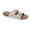Silver, variant on GIAN-107 Women's Slip On Double Buckle Rhinestone Studded Cork Footbed Sandal