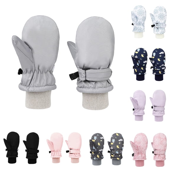 TBWNWG Winter Ski Gloves for Kids Ages 1-8 Cold Weather Water Warm Mittens for Boys and Girls Outdoor Sports,Size 0.5-2 Years