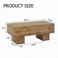 thumbnail image 6 of Modern Rectangular Coffee Table with Wood Color & 300lb Load-Bearing|43.3"x21.6"x17.2", 6 of 10
