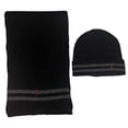 thumbnail image 2 of Polo Ralph Lauren Men's 2 Piece Set Hat & Scarf Lambswool Blend, Black/Grey, 2 of 3